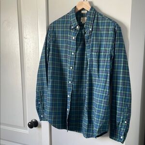 JCrew Men’s Oxford Green Plaid Shirt